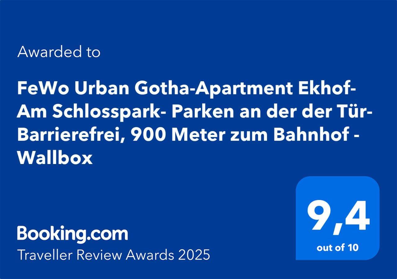 Fewo Urban Gotha-Apartment Ekhof- Am Schlosspark- Parken An Der Der Tuer- Barrierefrei, 900 Meter Zum Bahnhof - Wallbox Экстерьер фото